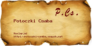 Potoczki Csaba névjegykártya