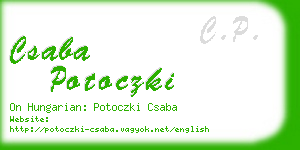 csaba potoczki business card